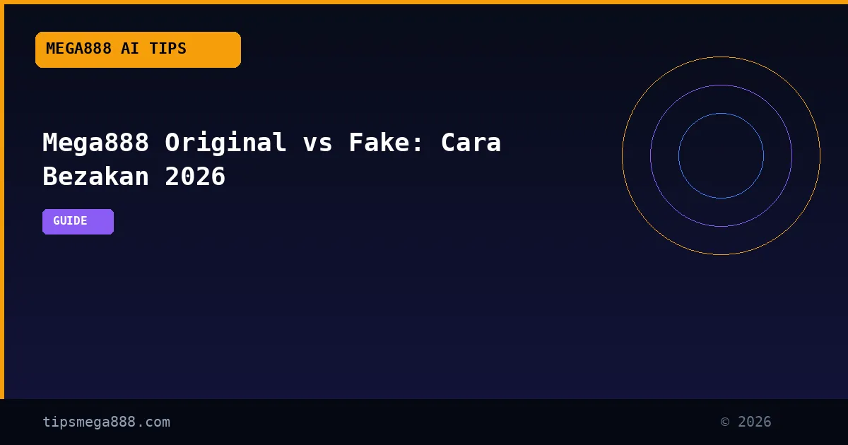 Mega888 Original vs Fake: Cara Bezakan 2026