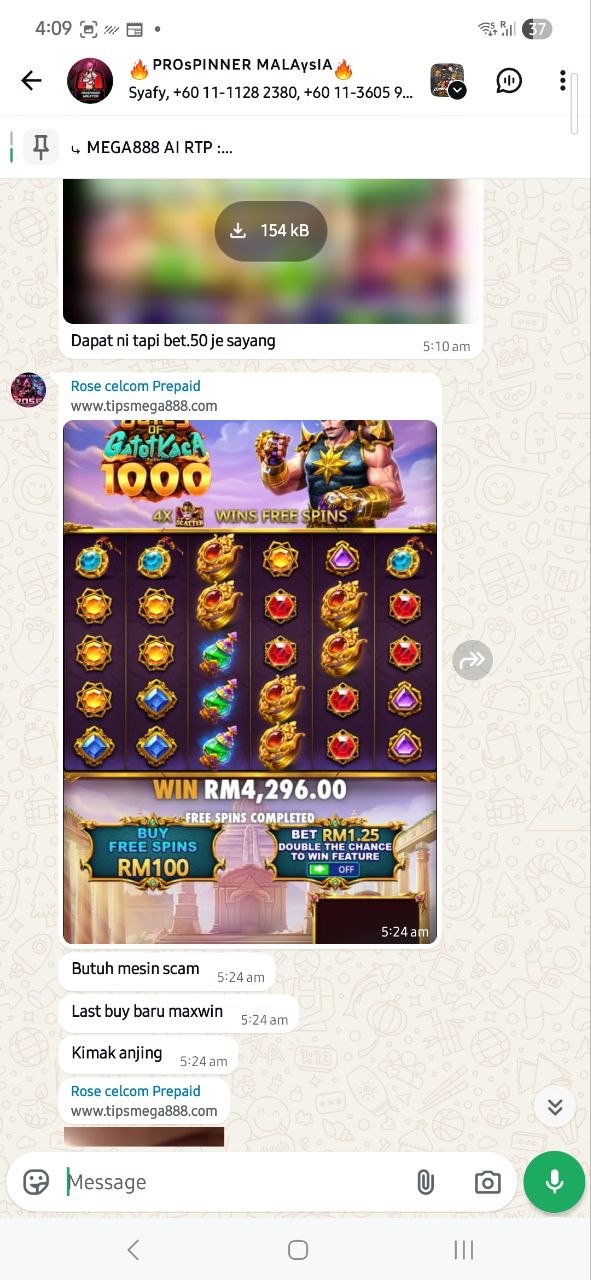 Mega888 community member win - Gates of Olympus RM 2,500 jackpot